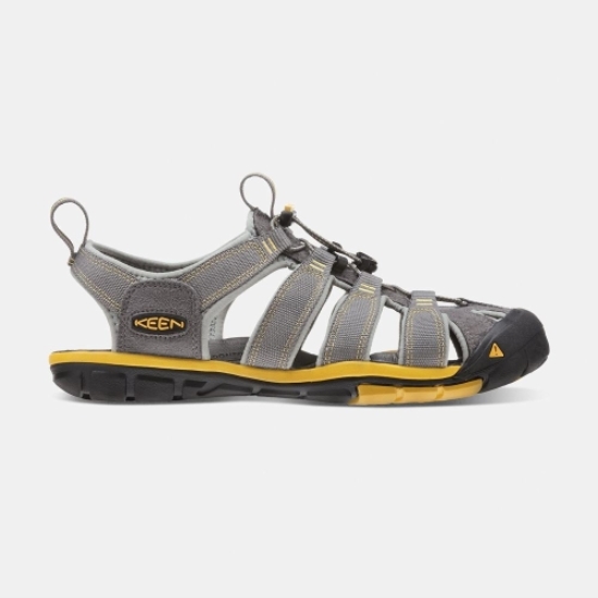 Keen Clearwater Cnx Men's Hiking Sandals Grey Lemon | 68701BPKG