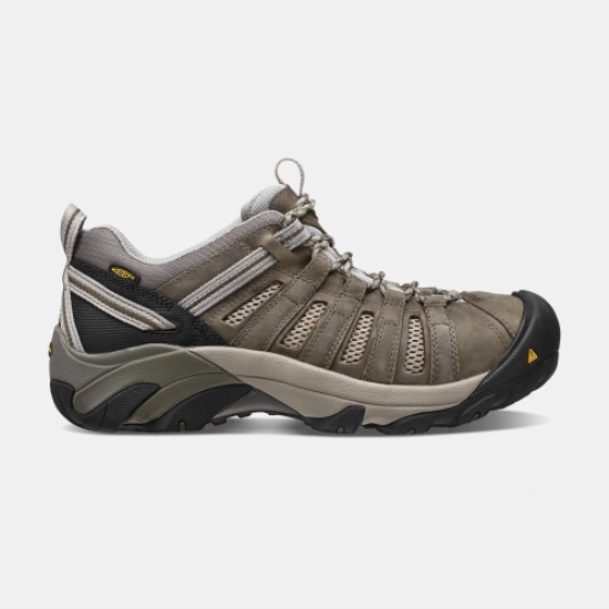 Keen Flint Low Steel Toe Men's Work Shoes Olive | 78914MOJU