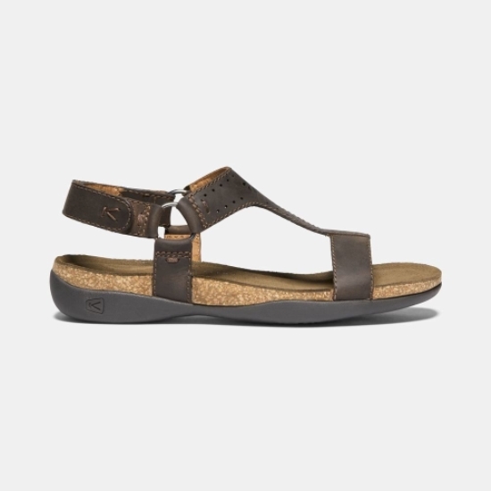 Keen Kaci Ana T-strap Women's Sandals Chocolate | 65408JGRY