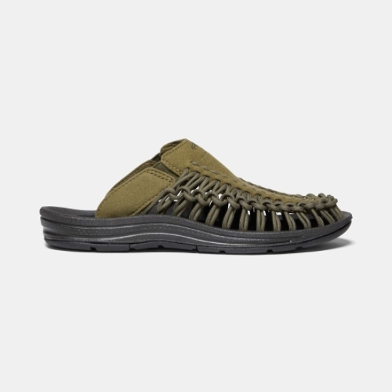 Keen Women's Uneek Sandals Dark Olive Black | 19528VPBG