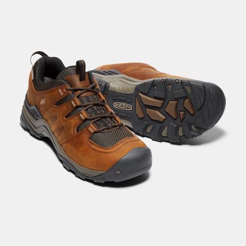 Keen Gypsum II Waterproof Men's Hiking Shoes Brown Black | 27568ZGXI