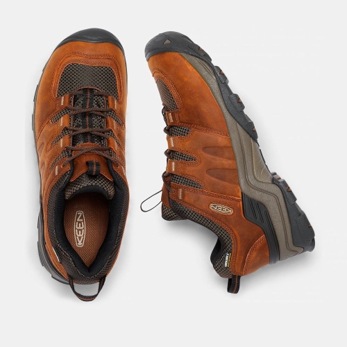 Keen Gypsum II Waterproof Men's Hiking Shoes Brown Black | 27568ZGXI