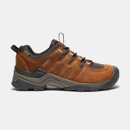 Keen Gypsum II Waterproof Men\'s Hiking Shoes Brown Black | 27568ZGXI