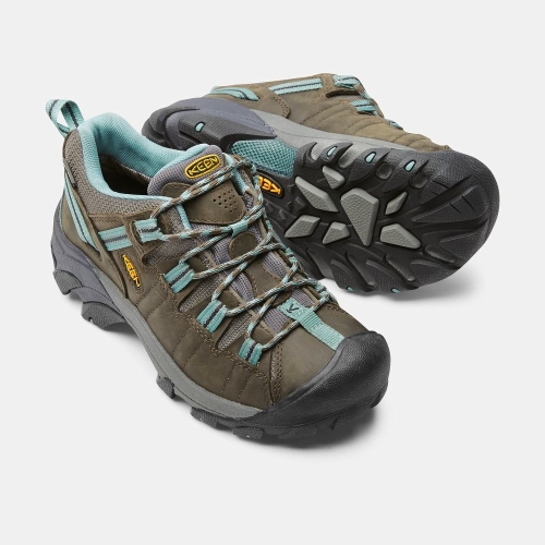 Keen Targhee II Waterproof Women's Hiking Shoes Black Olive Blue | 39247CZLS