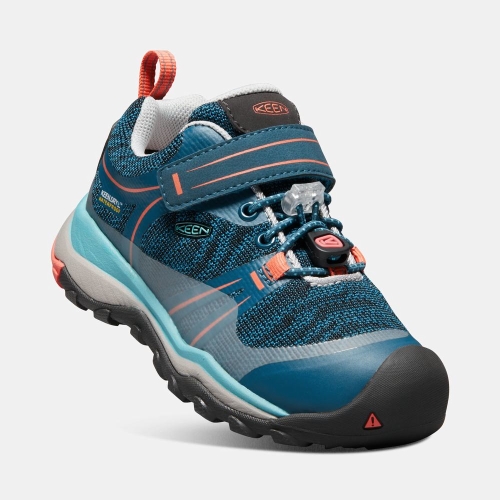 Keen Terradora Waterproof Low Kids' Hiking Shoes Blue Coral | 30826FRTL