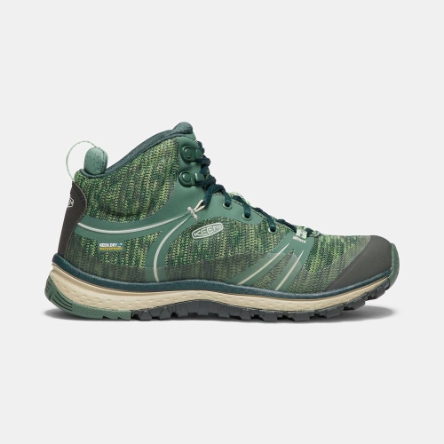 Keen Terradora Waterproof Mid Women\'s Hiking Boots Green | 41609GFSA